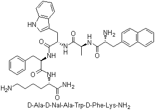 结构式 CAS# 158861-67-7, 促生长激素释放肽