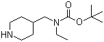 Ethyl(4-piperidinylmethyl)carbamic acid tert-butyl ester molecular structure (CAS 158958-41-9)