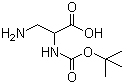 3-Amino-N-[(tert-butoxy)carbonyl]alanine molecular structure (CAS 159002-17-2)
