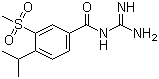 结构式 CAS# 159138-80-4, N-(氨基亚氨基甲基)-4-(1-甲基乙基)-3-(甲磺酰基)苯甲酰胺