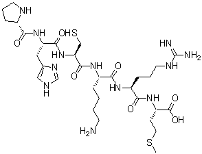 L-Prolyl-L-histidyl-L-cysteinyl-L-lysyl-L-arginyl-L-methionine molecular structure (CAS 159147-88-3)