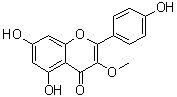 structure of CAS# 1592-70-7, Kaempferol 3-monomethyl ether;Isokaempferide; Kaempferol 3-O-methyl ether; Kaempferol 3-methyl ether