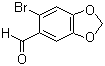 结构式 CAS# 15930-53-7, 6-溴-3,4-亚甲基二氧基苯甲醛