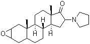 2,3-Epoxy-16-(1-pyrrolidinyl)androstan-17-one molecular structure (CAS 159325-45-8)