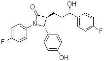 结构式 CAS# 1593543-00-0, (3S,4R)-1-(4-氟苯基)-3-[(3S)-3-(4-氟苯基)-3-羟基丙基]-4-(4-羟基苯基)-2-氮杂环丁酮