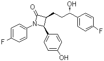 (3S,4S)-1-(4-Fluorophenyl)-3-[(3S)-3-(4-fluorophenyl)-3-hydroxypropyl]-4-(4-hydroxyphenyl)-2-azetidinone molecular structure (CAS 1593543-07-7)