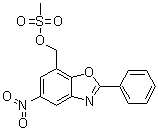 5-Nitro-2-phenyl-7-benzoxazolemethanol 7-methanesulfonate molecular structure (CAS 1597402-23-7)