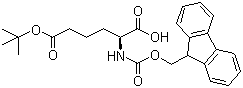 structure of CAS# 159751-47-0, (S)-2-Fmoc-aminohexanedioic acid 6-tert-butyl ester