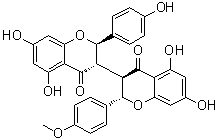 structure of CAS# 159813-69-1, Sikokianin C;(2R,2'S,3S,3'R)-2,2',3,3'-Tetrahydro-5,5',7,7'-tetrahydroxy-2-(4-hydroxyphenyl)-2'-(4-methoxyphenyl)-[3,3'-bi-4H-1-benzopyran]-4,4'-dione