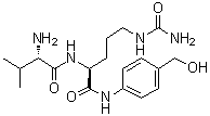 L-Valyl-N5-(aminocarbonyl)-N-[4-(hydroxymethyl)phenyl]-L-ornithinamide molecular structure (CAS 159857-79-1)
