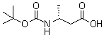 结构式 CAS# 159991-23-8, (R)-3-(叔丁氧羰基氨基)丁酸