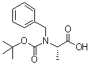 结构式 CAS# 159999-80-1, N-[叔丁氧羰基]-N-(苯基甲基)-L-丙氨酸