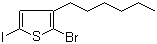 2-Bromo-3-hexyl-5-iodothiophene molecular structure (CAS 160096-76-4)