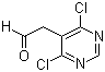 structure of CAS# 16019-33-3, 4,6-Dichloro-5-pyrimidineacetaldehyde;5-Acetaldehydeyl-4,6-dichloropyrimidine