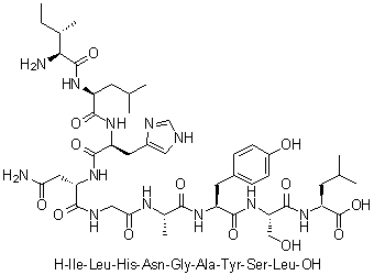 L-Isoleucyl-L-leucyl-L-histidyl-L-asparaginylglycyl-L-alanyl-L-tyrosyl-L-seryl-L-leucine molecular structure (CAS 160214-67-5)