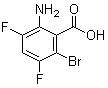 2-Amino-6-bromo-3,5-difluorobenzoic acid molecular structure (CAS 1602151-62-1)