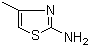 2-氨基-4-甲基噻唑分子结构 (CAS 1603-91-4)