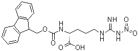 N2-[(9H-Fluoren-9-ylmethoxy)carbonyl]-N5-[imino(nitroamino)methyl]-D-ornithine molecular structure (CAS 160347-94-4)