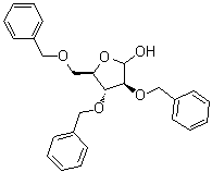 2,3,5-Tris-O-(phenylmethyl)-D-arabinofuranose molecular structure (CAS 160549-10-0)