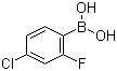 结构式 CAS# 160591-91-3, 4-氯-2-氟苯硼酸