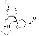 2,5-Anhydro-1,3,4-trideoxy-2-C-(2,4-difluorophenyl)-4-(hydroxymethyl)-1-(1H-1,2,4-triazol-1-yl)-D-threo-pentitol molecular structure (CAS 160709-02-4)