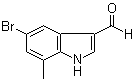 5-Bromo-7-methyl-1H-indole-3-carboxaldehyde molecular structure (CAS 16076-86-1)