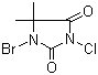 结构式 CAS# 16079-88-2, 溴氯海因; 菌藻清; 1-溴-3-氯-5,5-二甲基海因