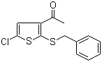 1-(2-(benzylthio)-5-chlorothiophen-3-yl)ethanone molecular structure (CAS 160982-09-2)