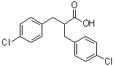 4-Chloro-alpha-[(4-chlorophenyl)methyl]benzenepropanoic acid molecular structure (CAS 1610-68-0)