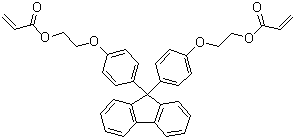 结构式 CAS# 161182-73-6, 9,9-双[4-(2-丙烯酰氧基乙氧基)苯基]芴