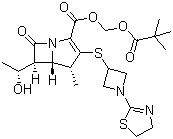 Tebipenem pivoxil molecular structure (CAS 161715-24-8)