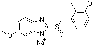 结构式 CAS# 161796-77-6, (R)-奥美拉唑钠盐