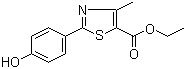 Ethyl 2-(4-hydroxyphenyl)-4-methylthiazole-5-carboxylate molecular structure (CAS 161797-99-5)