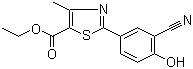 结构式 CAS# 161798-02-3, 2-(3-氰基-4-羟基苯基)-4-甲基-1,3-噻唑-5-羧酸乙酯