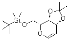 2,6-Anhydro-5-deoxy-1-O-[(1,1-dimethylethyl)dimethylsilyl]-3,4-O-(1-methylethylidene)-D-arabino-hex-5-enitol molecular structure (CAS 161822-65-7)