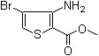 structure of CAS# 161833-42-7, 3-Amino-4-bromothiophene-2-carboxylic acid methyl ester;Methyl 3-amino-4-bromothiophene-2-carboxylate