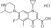 Grepafloxacin hydrochloride molecular structure (CAS 161967-81-3)