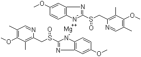 Esomeprazole magnesium molecular structure (CAS 161973-10-0)
