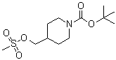 structure of CAS# 161975-39-9, tert-Butyl 4-methylsulfonyloxymethyl-1-piperidinecarboxylate;4-[[(Methylsulfonyl)oxy]methyl]piperidine-1-carboxylic acid tert-butyl ester