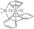 二甲基硅烷基(环戊二烯)(9-芴基)二氯化锆分子结构 (CAS 161994-85-0)