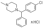 1-[(4-Chlorophenyl)phenylmethyl]-4-methylpiperazine hydrochloride molecular structure (CAS 1620-21-9)