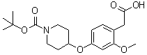 4-[4-(Carboxymethyl)-3-methoxyphenoxy]-1-piperidinecarboxylic acid 1-(1,1-dimethylethyl) ester molecular structure (CAS 162045-86-5)