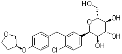 (1R)-1,5-Anhydro-1-C-[4-chloro-3-[[4-[[(3S)-tetrahydro-3-furanyl]oxy]phenyl]methyl]phenyl]-D-glucitol molecular structure (CAS 1620758-33-9)