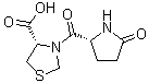 [S-(R*,S*)]-3-[(5-Oxo-2-pyrrolidinyl)carbonyl]-4-thiazolidinecarboxylic acid molecular structure (CAS 162148-15-4)