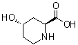 结构式 CAS# 1622-20-4, 反式-4-羟基-2-哌啶羧酸