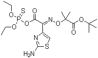 Diethyl thiophosphoryl-(Z)-2-(2-aminothiazol-4-yl)-2-(tert-butoxycarbonyl)isopropoxyiminoacetate molecular structure (CAS 162208-28-8)