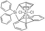 Diphenylsilyl(cyclopentadienyl)(9-fluorenyl)zirconium dichloride molecular structure (CAS 162259-77-0)