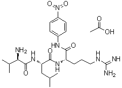 D-Valyl-L-leucyl-N-(4-nitrophenyl)-L-argininamide monoacetate molecular structure (CAS 162303-66-4)