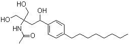 N-[3-Hydroxy-1,1-bis(hydroxymethyl)-3-(4-octylphenyl)propyl]acetamide molecular structure (CAS 162361-41-3)