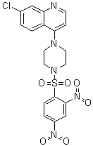 7-Chloro-4-[4-[(2,4-dinitrophenyl)sulfonyl]-1-piperazinyl]quinoline molecular structure (CAS 1624602-30-7)